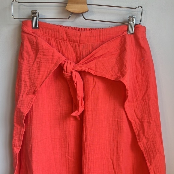 NWT Young Fabulous & Broke YFB Split Tie Wide Leg Pants Coral - Picture 4 of 10
